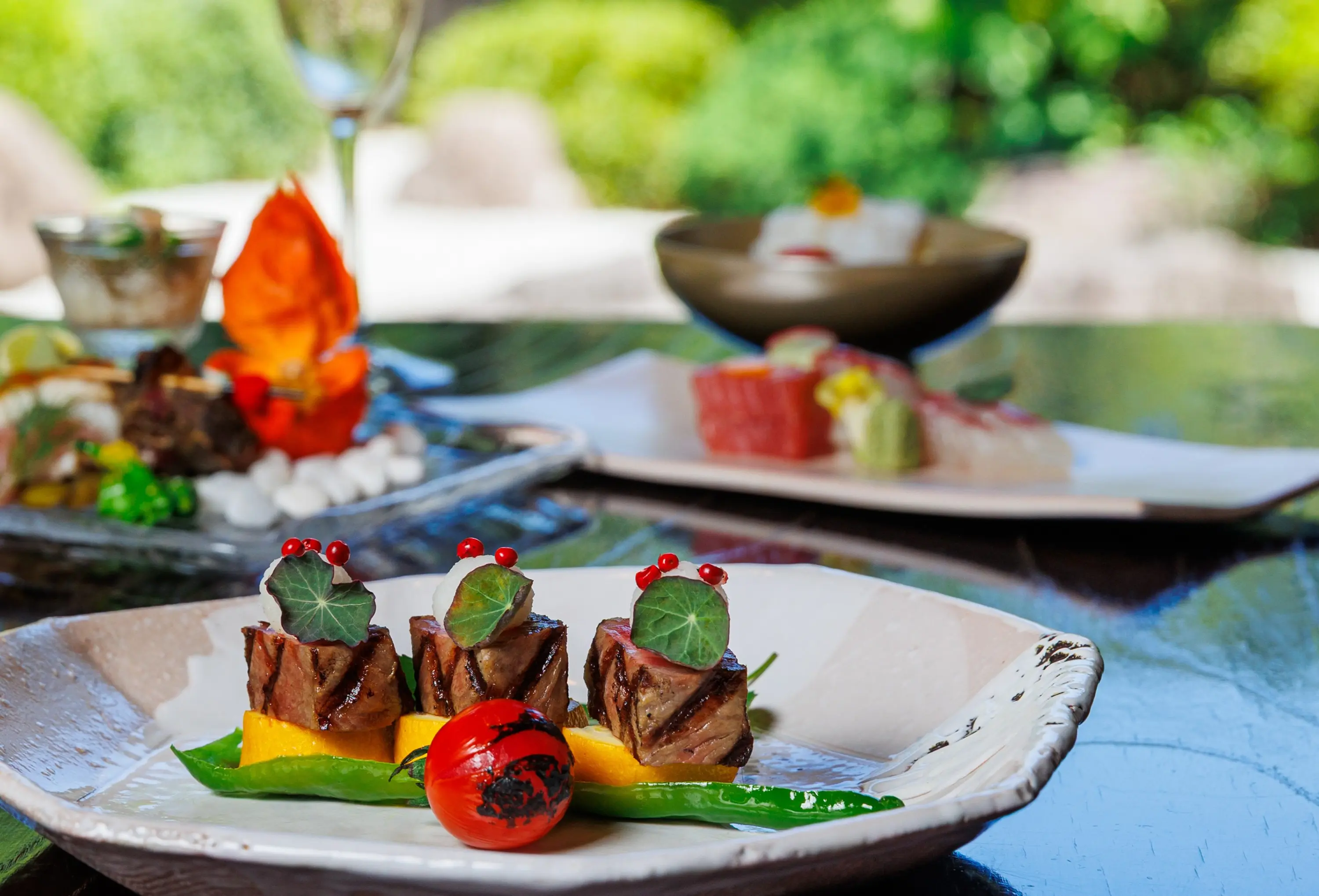 画像：常翠亭プランのお食事例