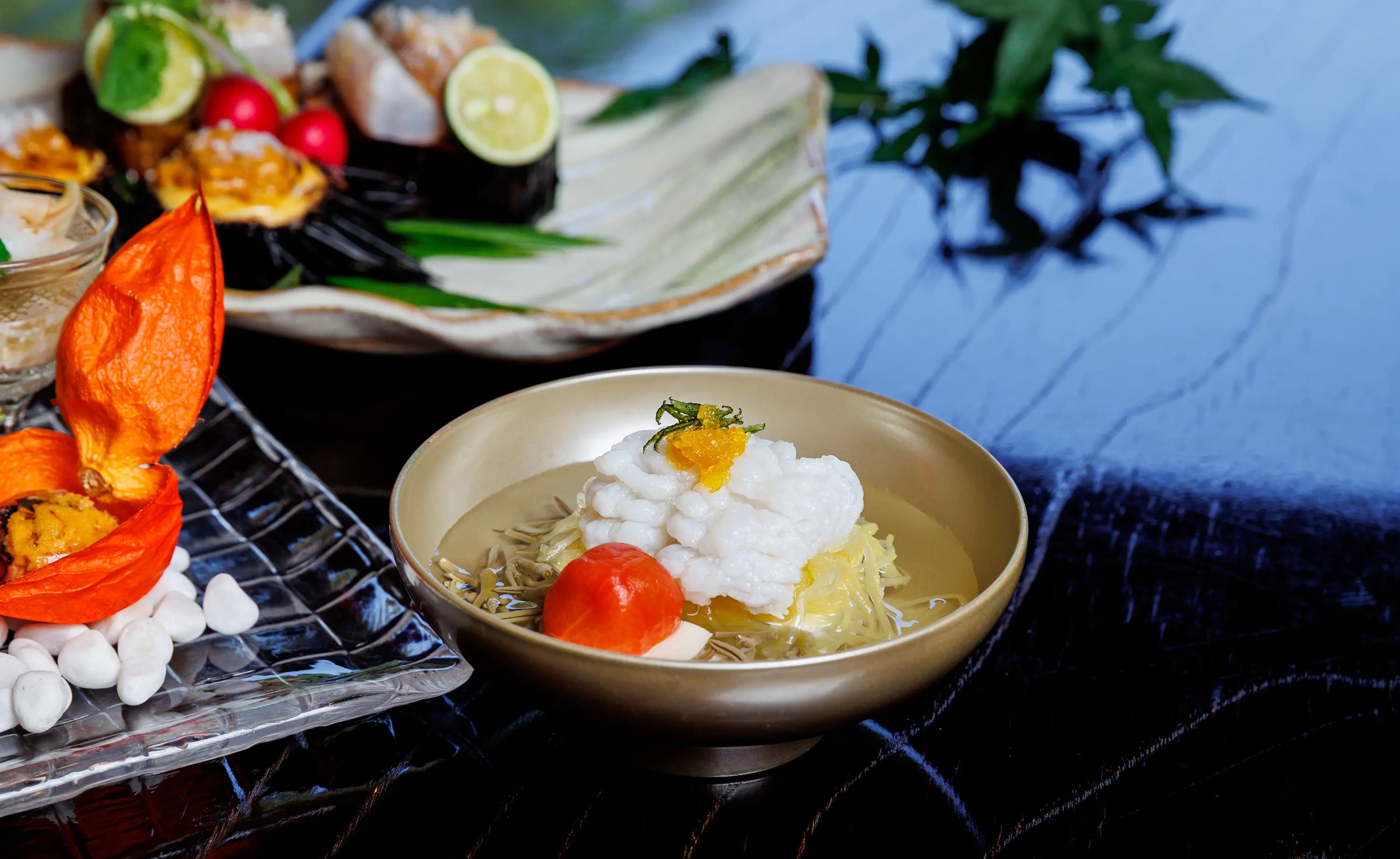 画像：常翠亭プランのお食事例